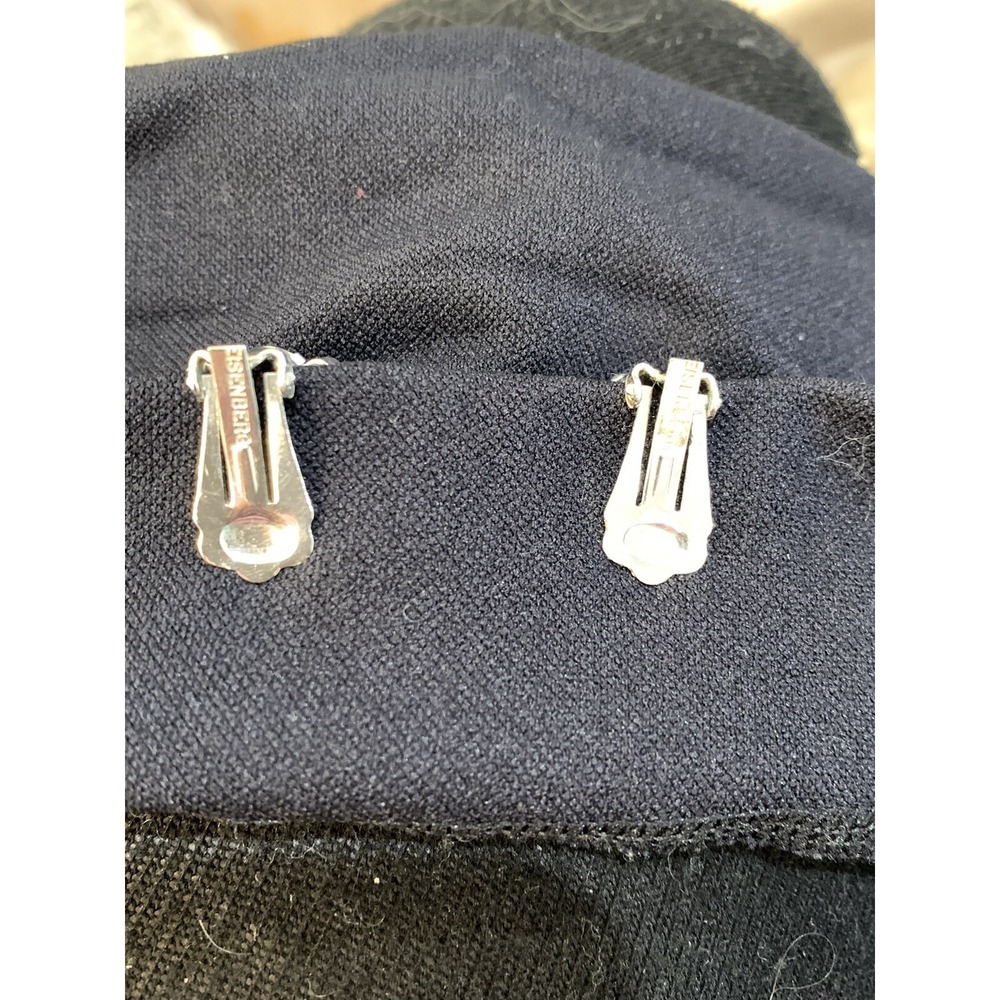 EISENBERG Vintage‎ Crystal Rhinestone Climber Clip-on Earrings Circa 1950 Signed - Picture 6 of 10
